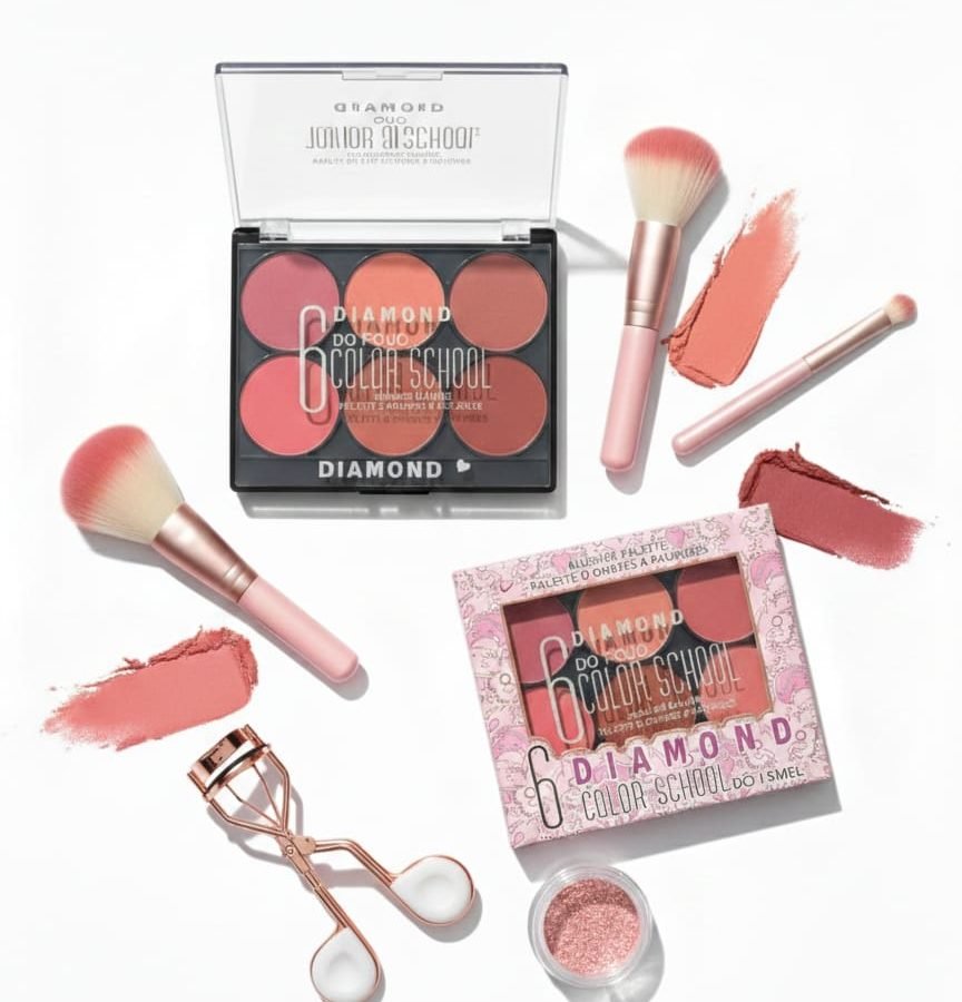 Diamond 6 Color School Blusher Palette