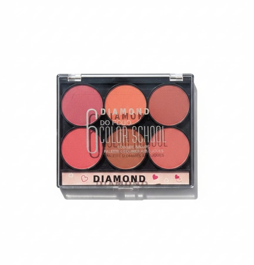 Diamond 6 Color School Blusher Palette