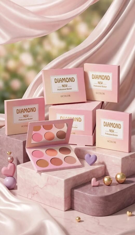 بلاشر دايموند ( 6 ألوان ) Blusher باليت 12 قطعة