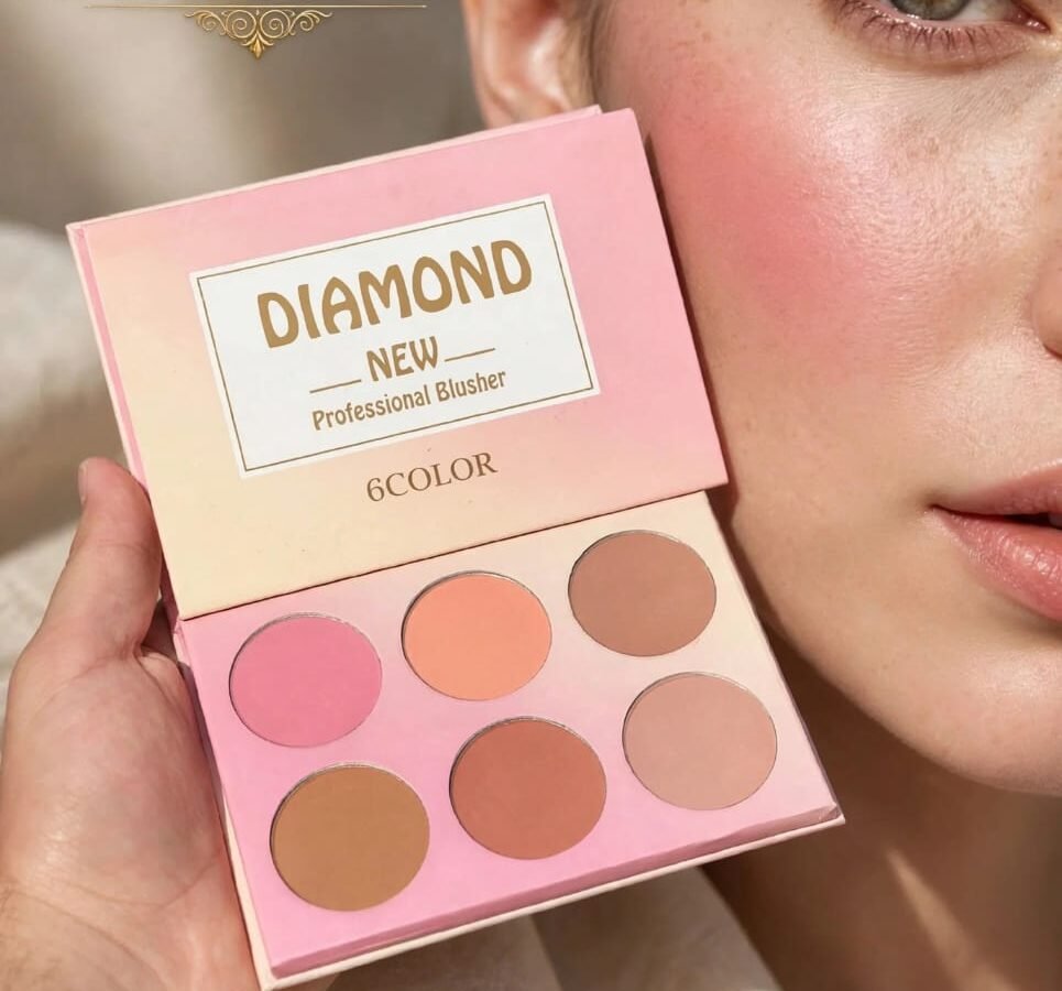 بلاشر دايموند ( 6 ألوان ) Blusher باليت 12 قطعة