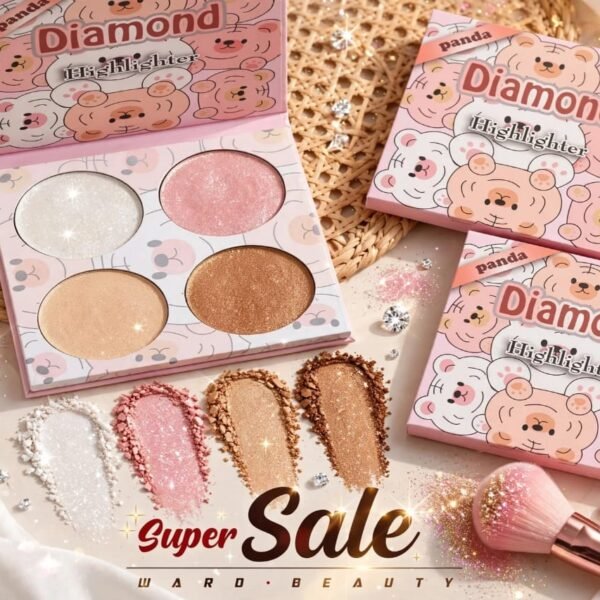 Highlighter دايموند باندا 4لون باليت 12 قطعة