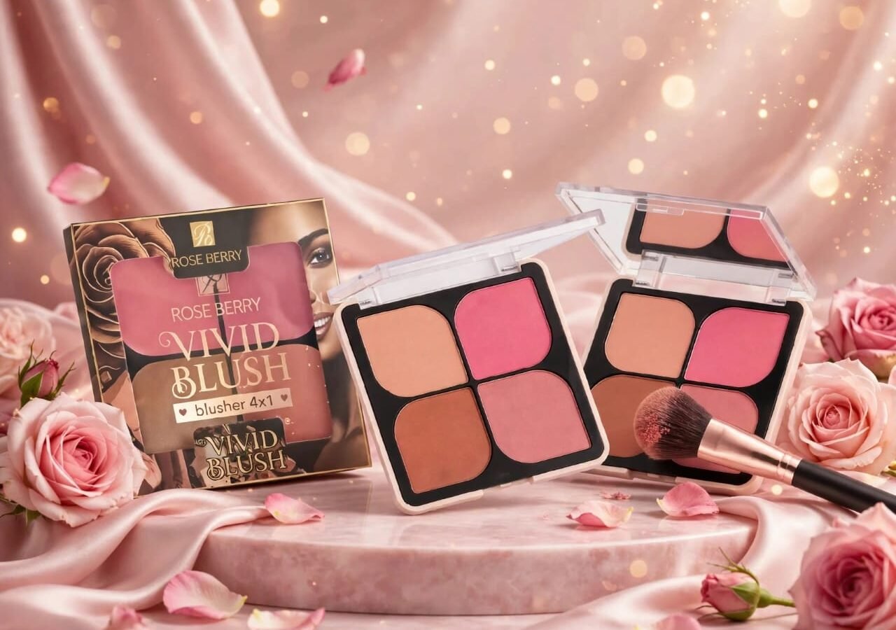 بلاشر4لون ROSSE BERRYباليت12قطعه